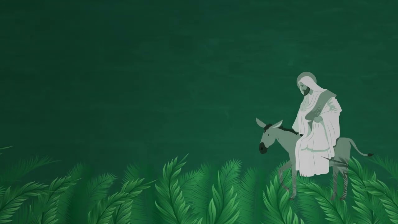 Jesus Rides a Donkey into the City | Palm Sunday Motion Graphic background 067