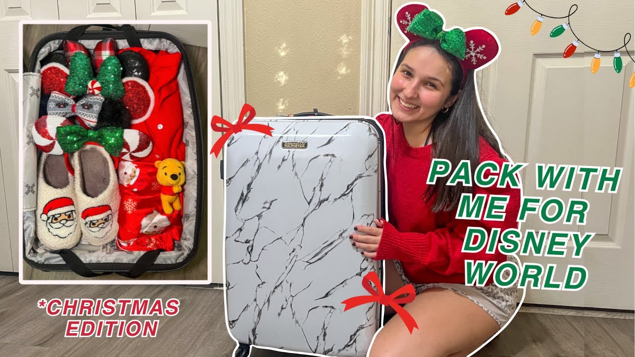 PACK WITH ME FOR A CHRISTMAS DISNEY WORLD TRIP | holiday outfits, mickey ears, & festive accessories