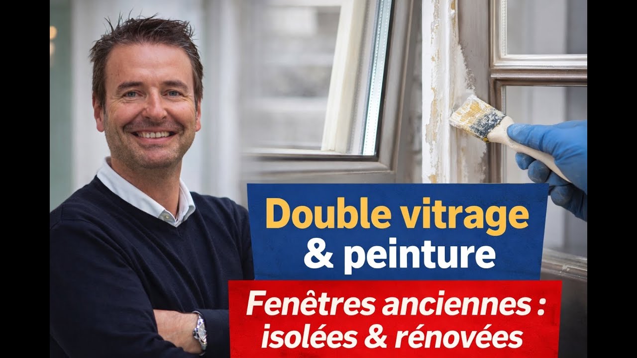 Double Vitrage et Mise en Peinture sur des Fenêtres Anciennes