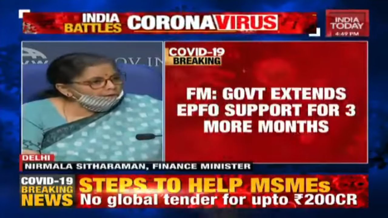 EPF Contribution By Centre Will Be Extended Till August 2020: Nirmala Sitharaman