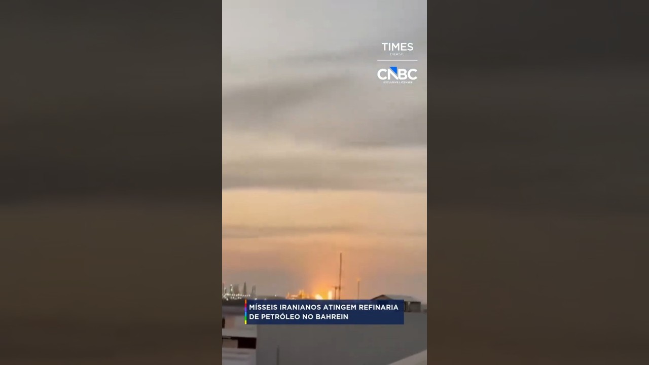 M&iacute;sseis iranianos atingem refinaria de petr&oacute;leo no Bahrein #shorts