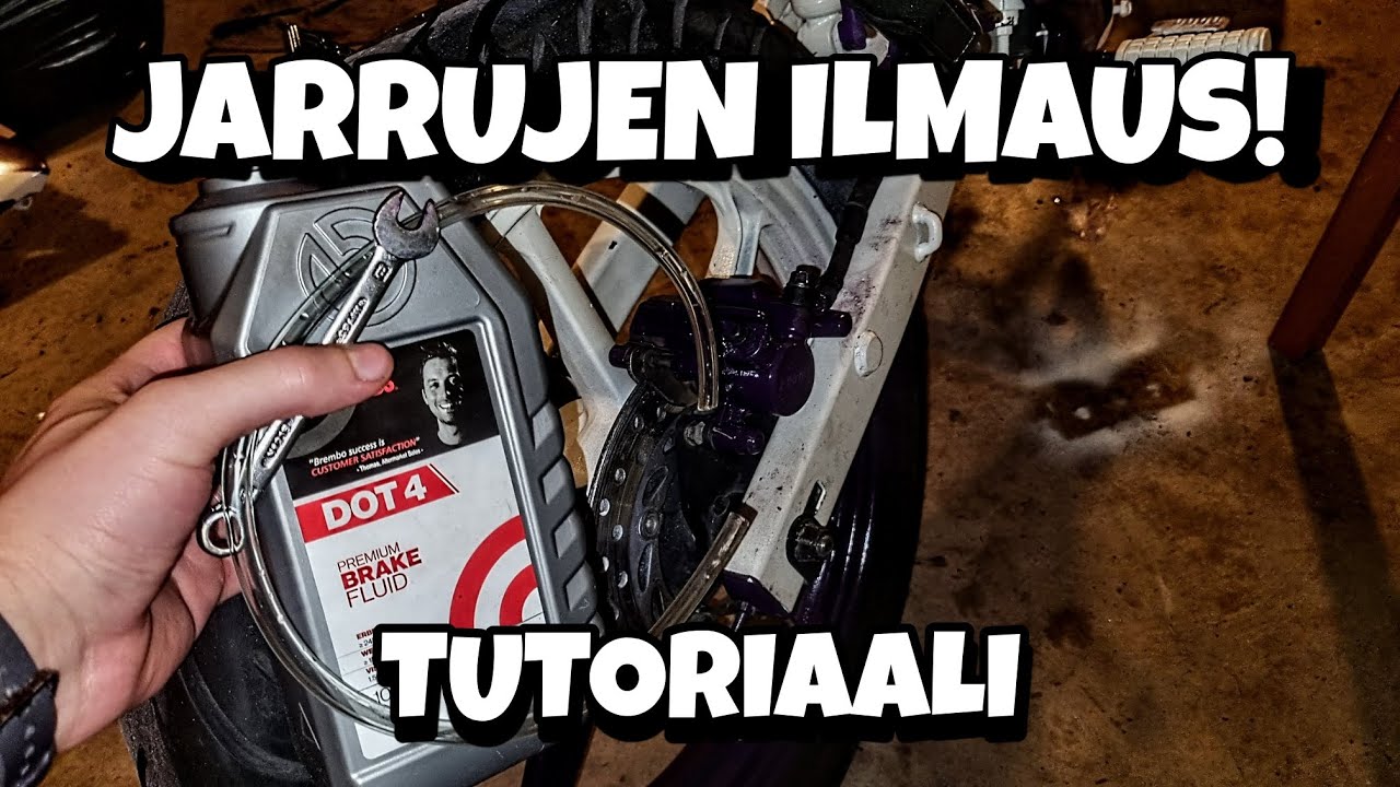 Miten ILMATAAN jarrut moottoripy&ouml;r&auml;&auml;n / mopoon - TUTORIAALI