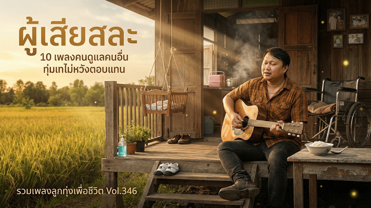 เพลงลูกทุ่งเพื่อชีวิต Vol.346 🤲 ผู้เสียสละ คนดูแลคนอื่น | 10 เพลงซึ้งใจคนทุ่มเทไม่หวังตอบแทน