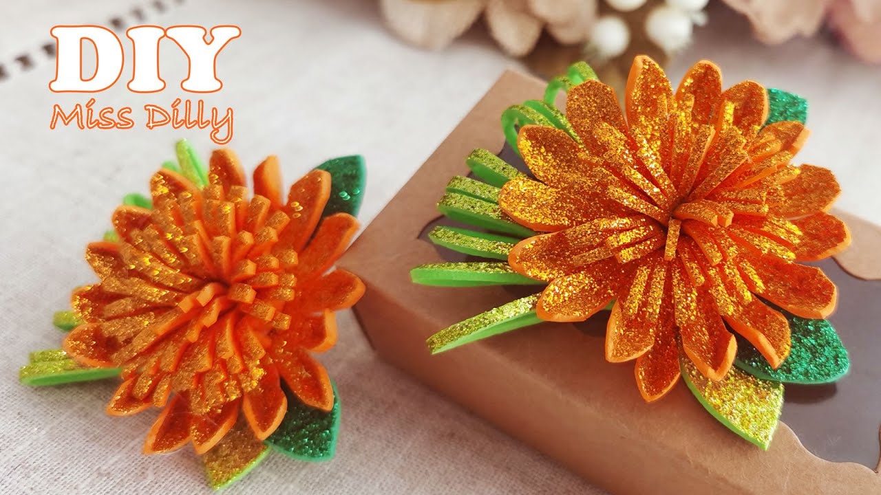Flower Craft Ideas with Foam Sheet🌸Easy Flowers🌸Eva foam flowers ideas #118