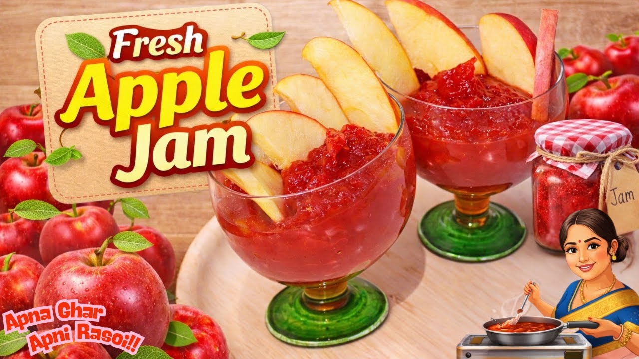 Fresh Apple Jam 😍 | Ghar Par Banaye Healthy Apple Jam | Apna Ghar Apni Rasoi