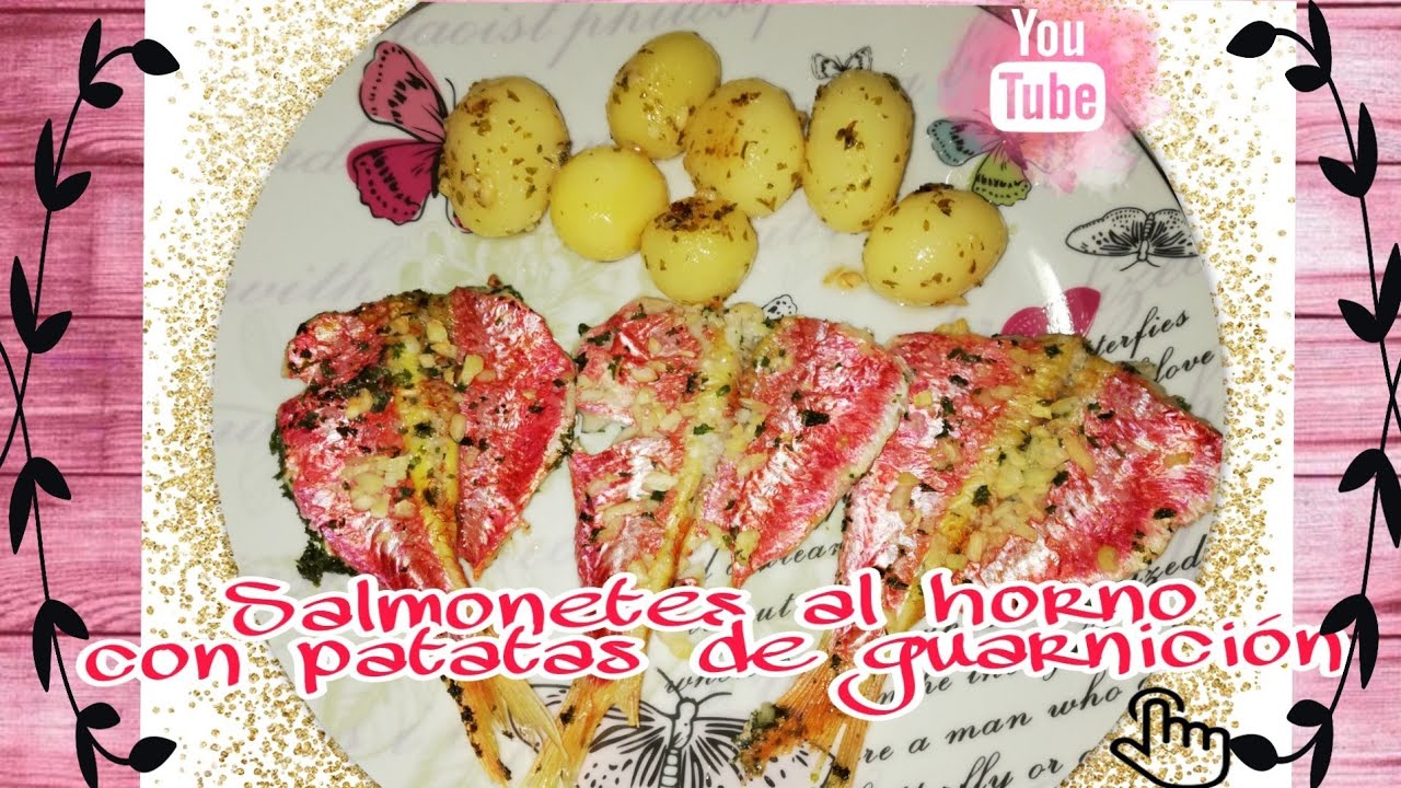 SALMONETES al horno con patatas 🐟🥔