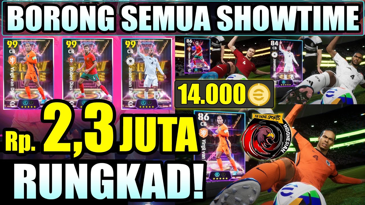 AKU SULTAN EFOOTBALL! 2,3 JUTA RUPIAH BORONG SEMUA SHOWTIME BENTENG UDARA ANTI BOBOL! KUAT BANGET!