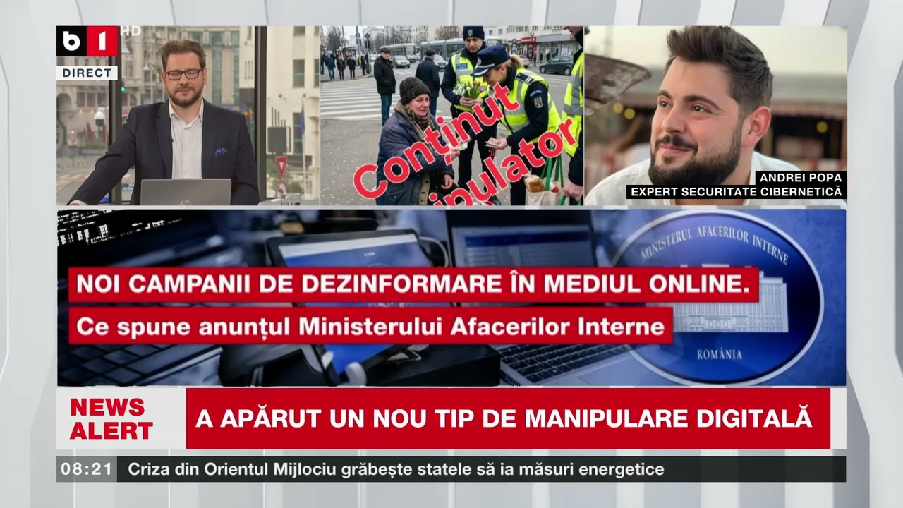 M A I  ALERTĂ:  MANIPULARE ONLINE CU AI. A  POPA, EXPERT SECURITATE CIBERNETICĂ CU DETALII_ȘtiriB1TV