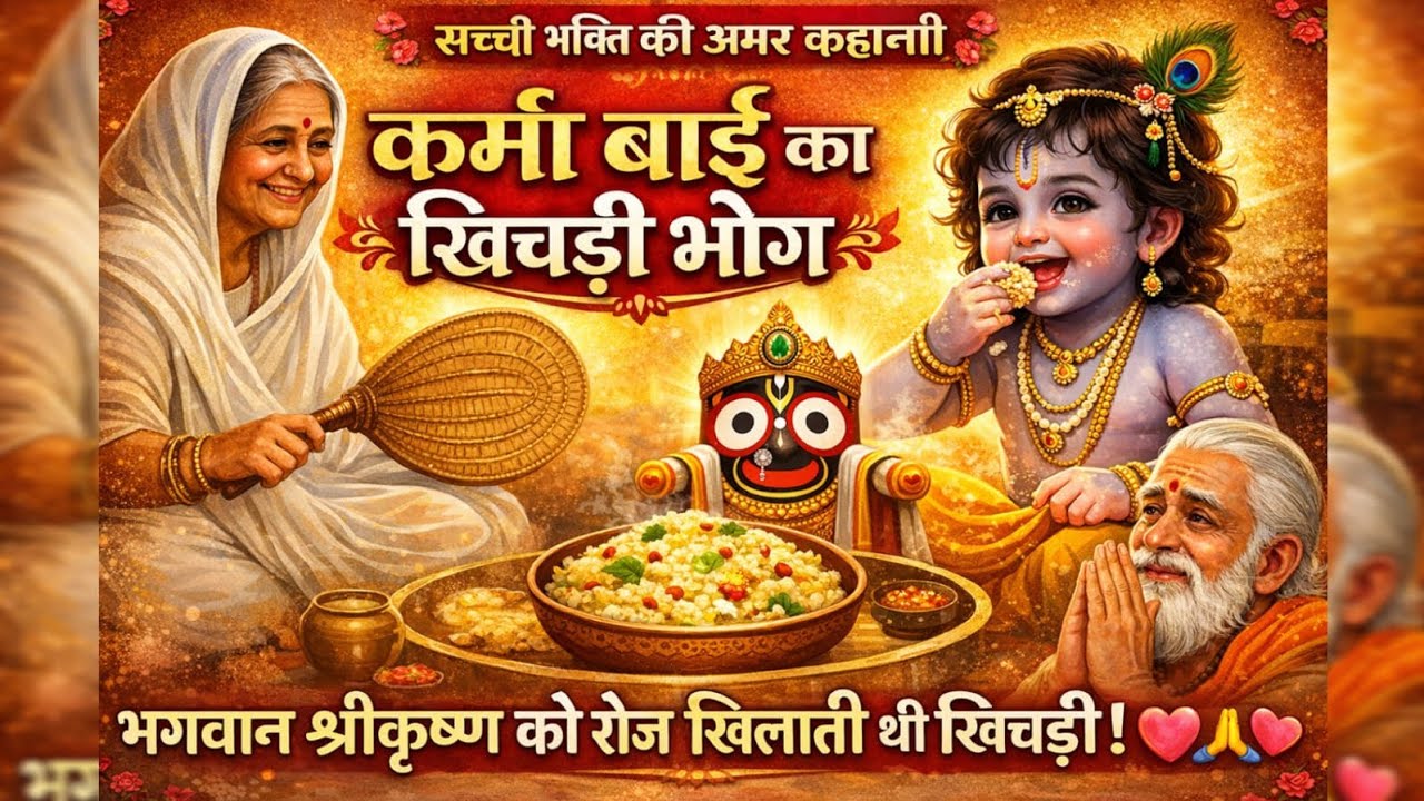 कर्माबाई का जगन्नाथ भगवान को खिचड़ी भोग लगाने की कथा|🙏@raseshwari_world223 