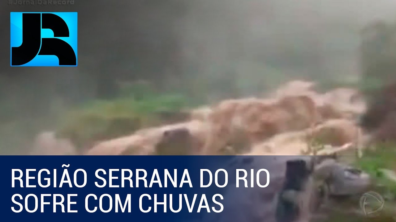 Temporal provoca deslizamentos na região serrana do Rio