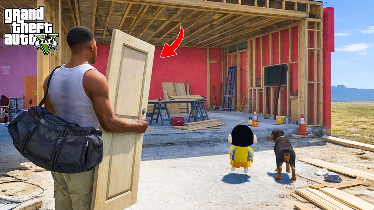 Shinchan vs Franklin Who Will Make the Better House Challenge in GTA 5!