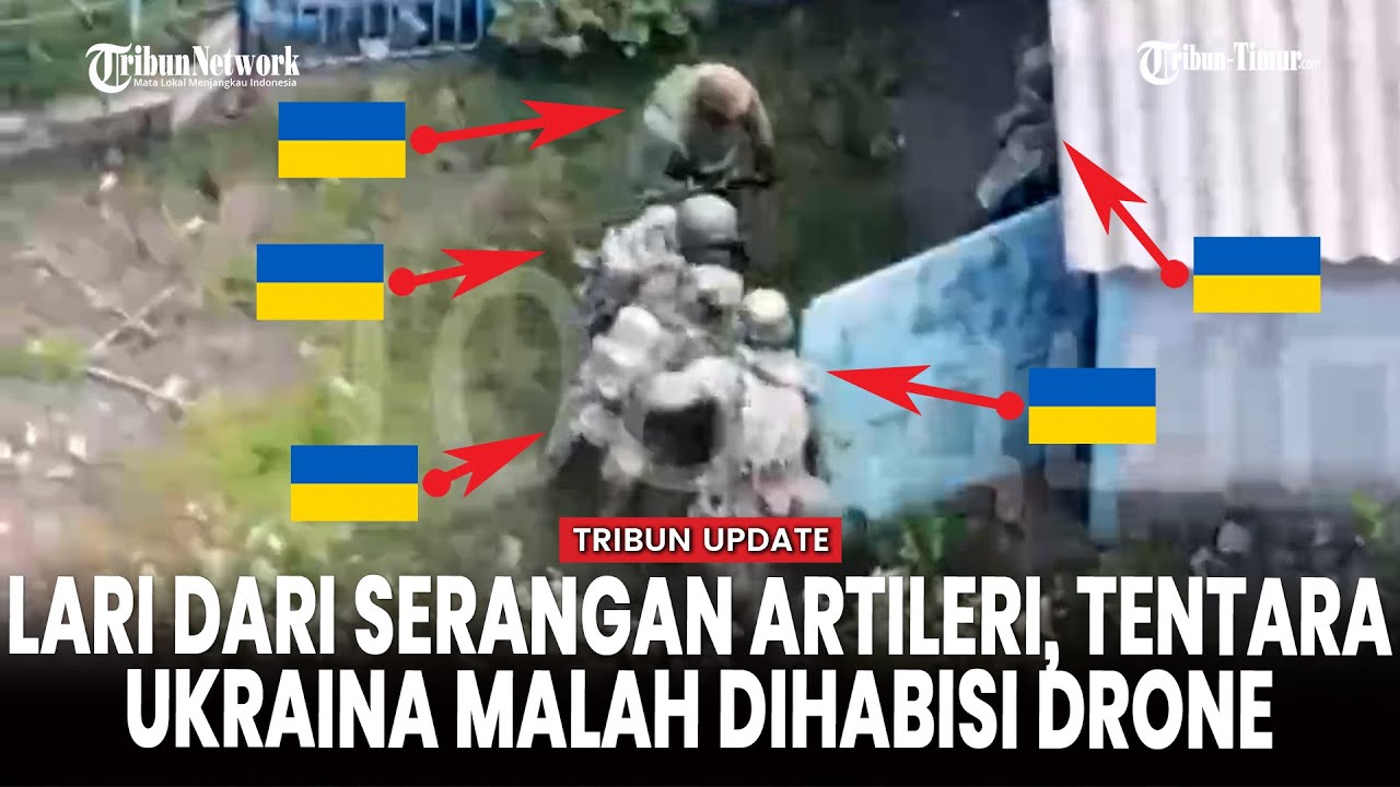 Detik-Detik Mencekam! Drone Rusia Buru Tentara Ukraina yang Melarikan Diri dari Mortir dan Artileri