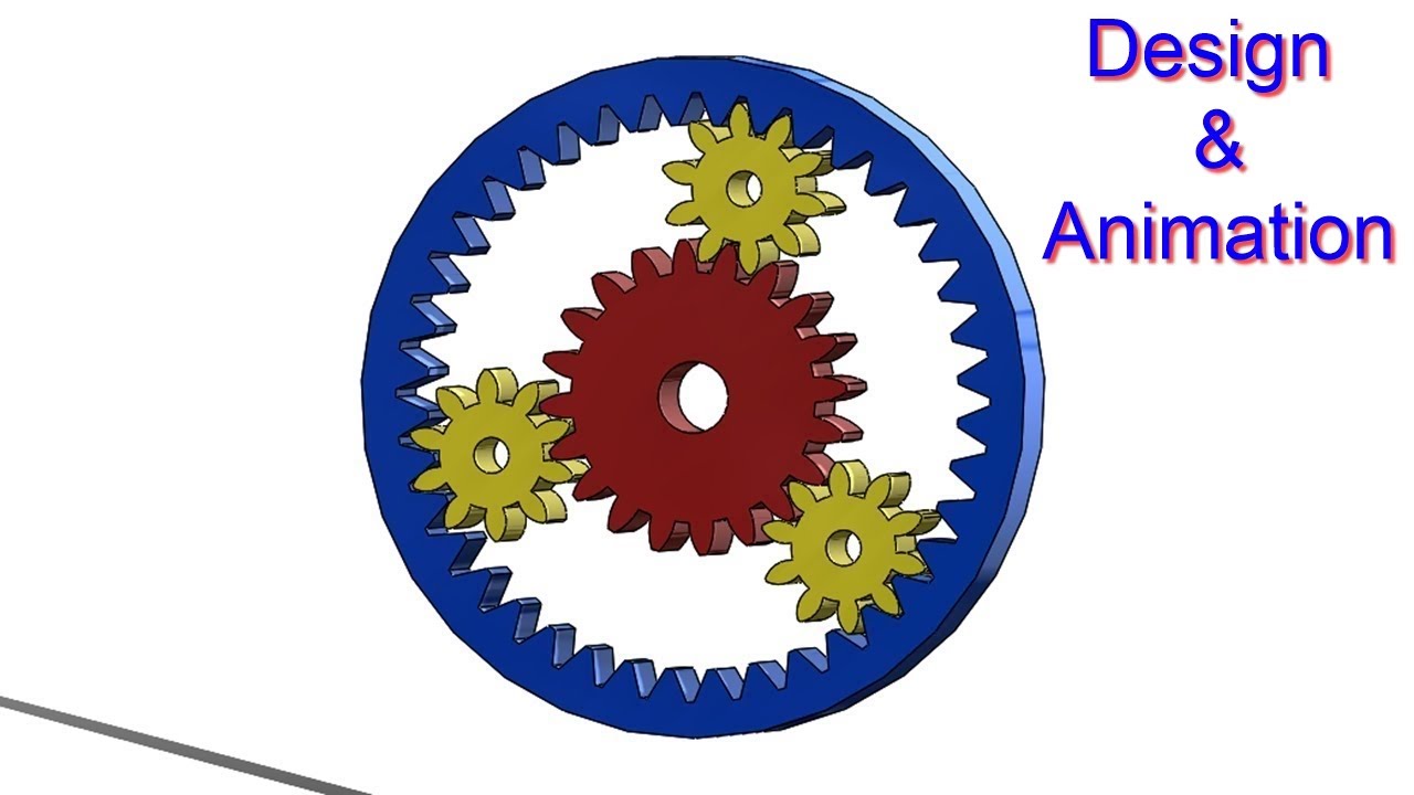 ⚡SOLIDWORKS TUTORIAL #34 || Design of Epicyclic / Planetary gear drive with motion analysis.