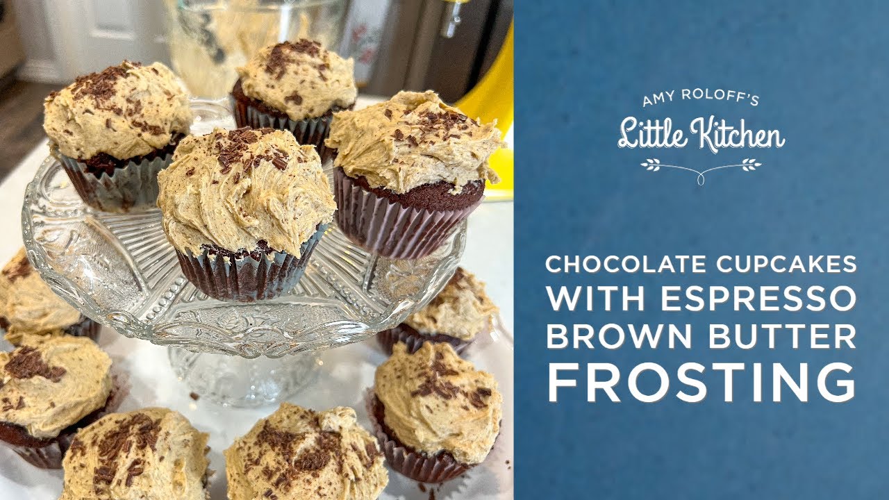 Chocolate Cupcakes with Espresso Brown Butter Frosting