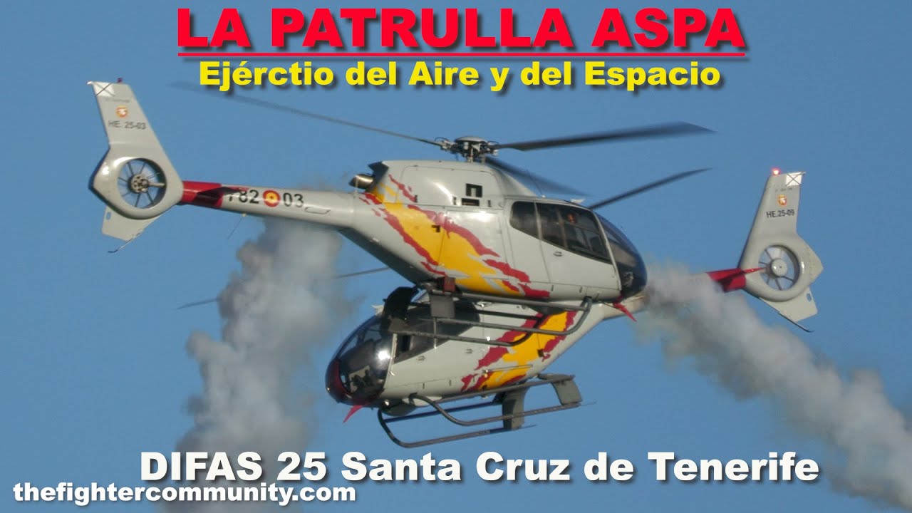 (4k) La Patrulla Aspa del Ej&eacute;rcito del Aire en Santa Cruz de Tenerife