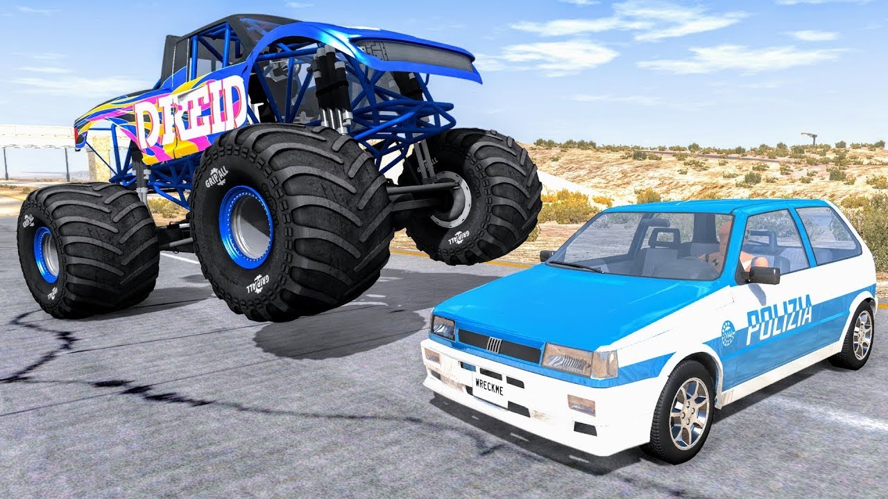 Crazy Police Chases #57 - BeamNG Drive Crashes