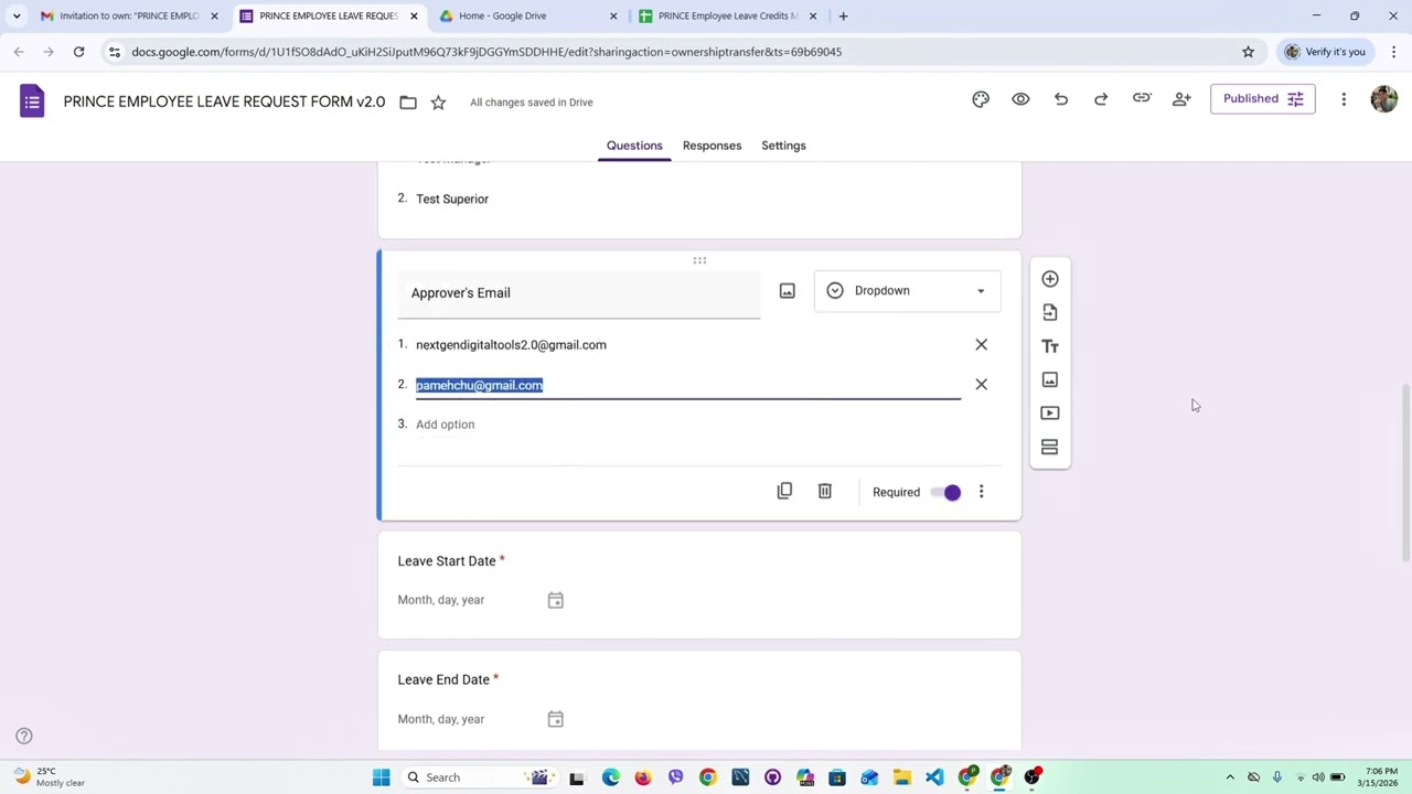 Automated Employee Leave Management Template Tutorial Part I