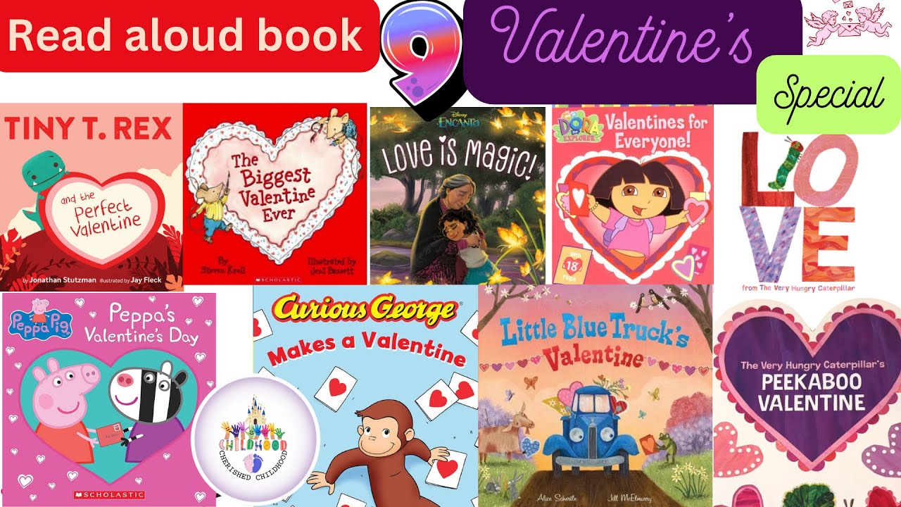 9 Valentines Read Aloud for Kids and Toddlers | Kindergarten Read Along | Peppa Pig, Dora and more |