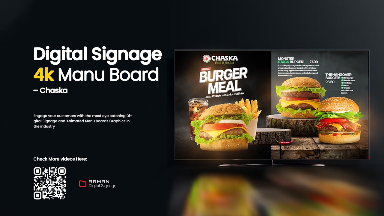 Restaurant Digital Menu design and Burger Menu board