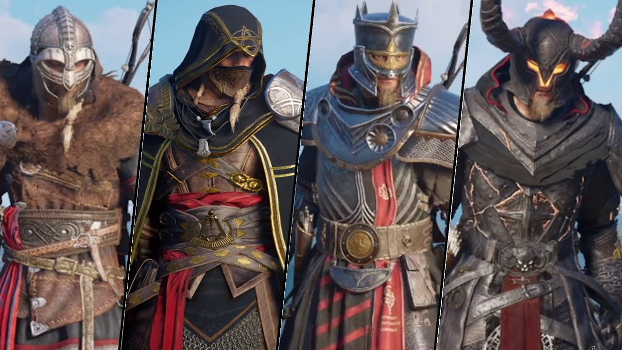 Assassin's Creed : Valhalla - All Armor Sets and Outfits Showcase - (All DLC)