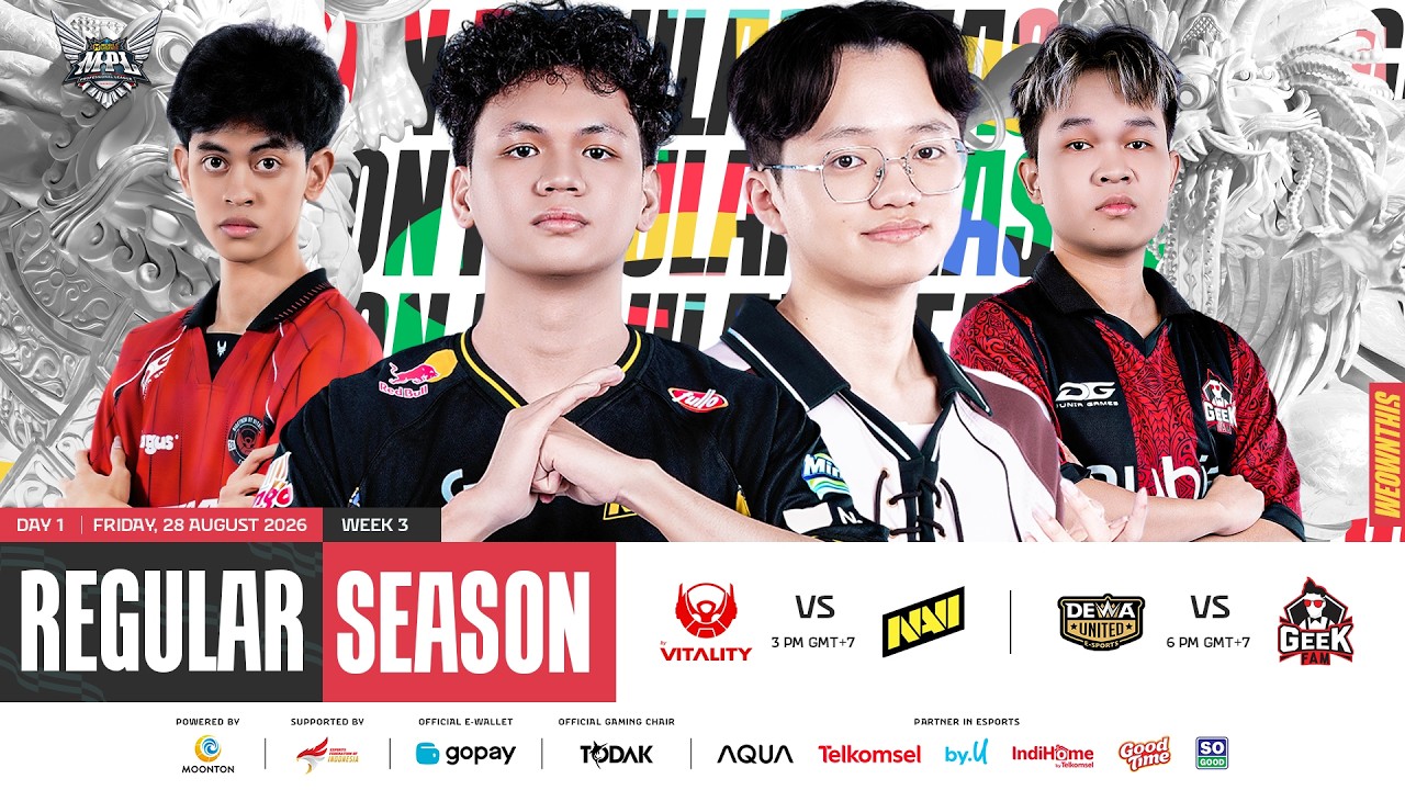 🔴 LIVE | MPL ID S18 | Week 3 Day 1 | English