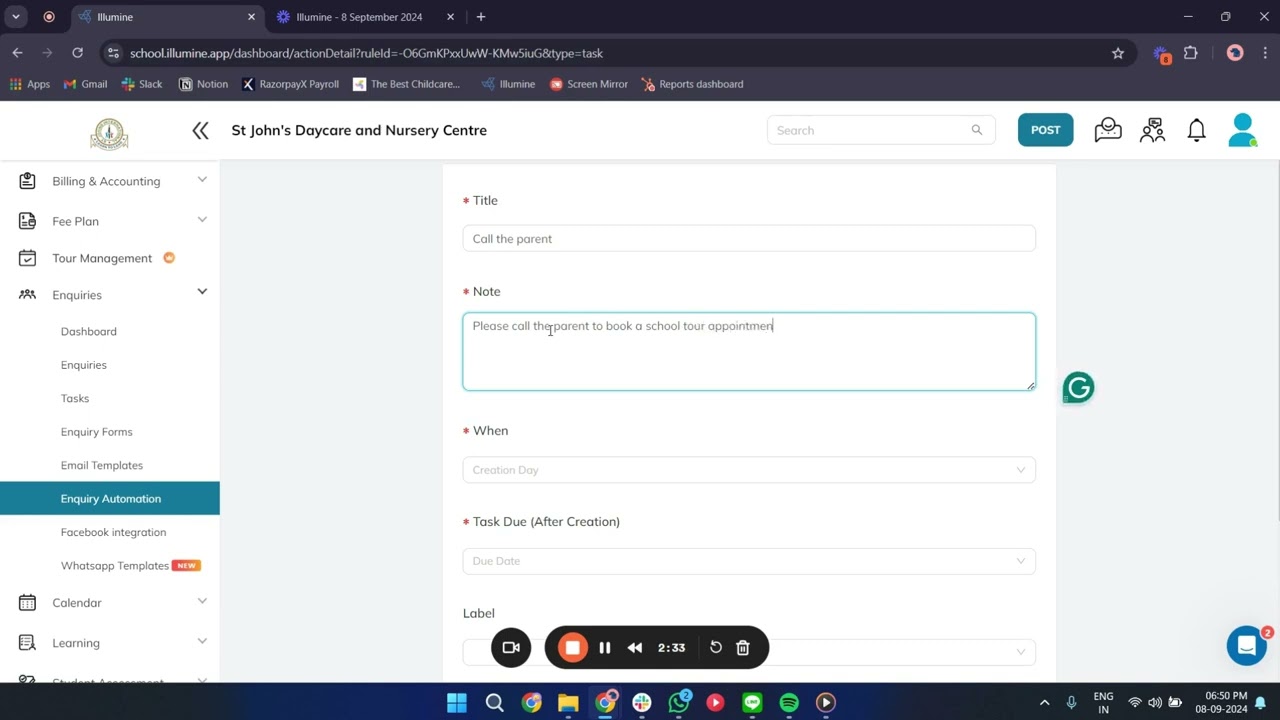 Video - 6_ How to create an enquiry Automation
