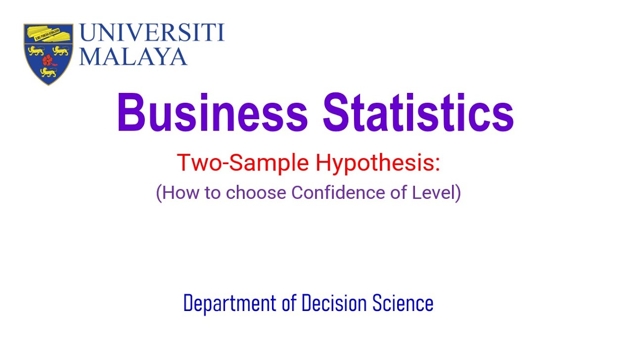 Hypothesis Testing: How to Choose Confidence of Level?