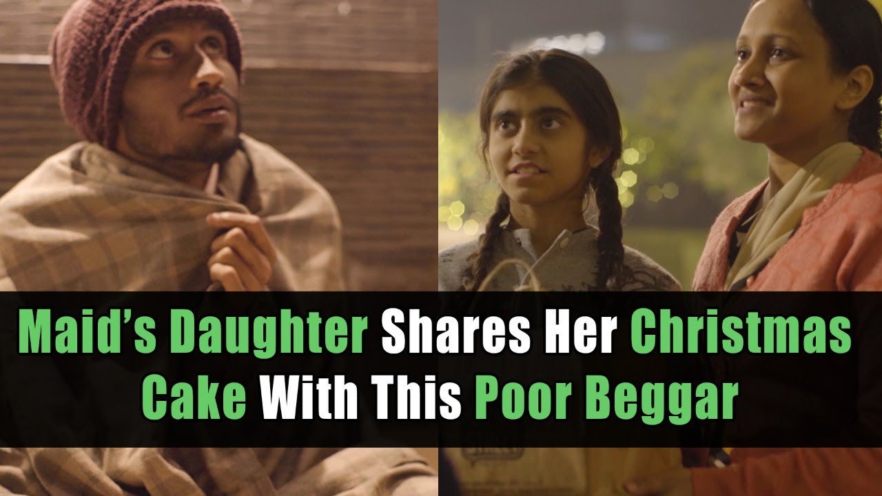 Maid's Daughter Shares Her Christmas Cake With This Poor Beggar | Nijo Jonson | Motivational Video