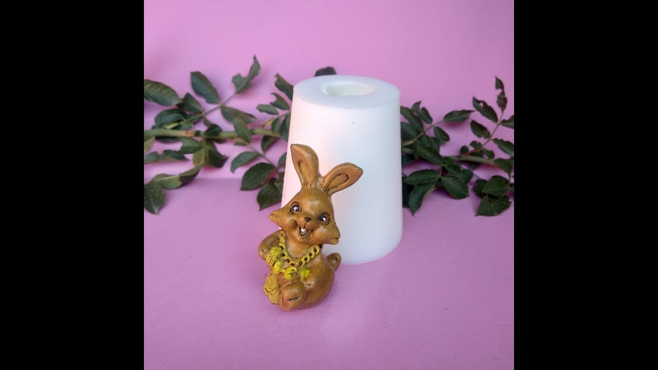 Силиконовый молд 3D Chocolove Заяц с монетами 3