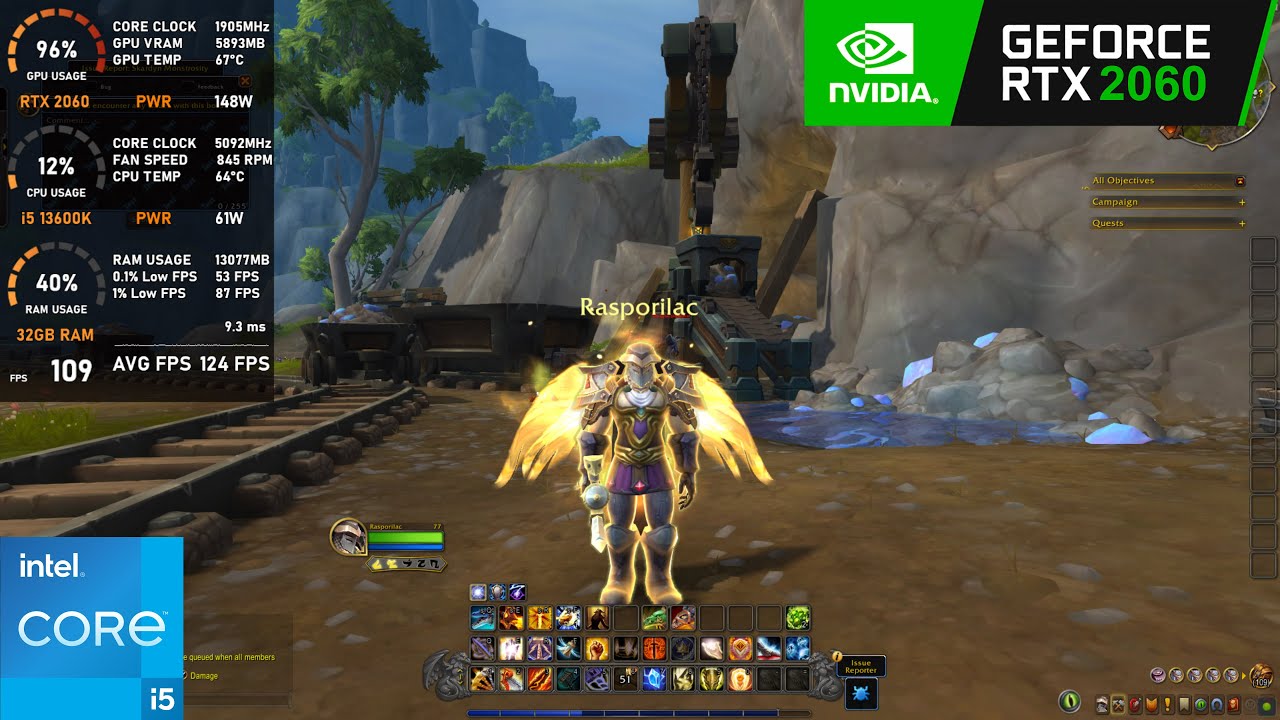 RTX 2060 : World of Warcraft: The War Within