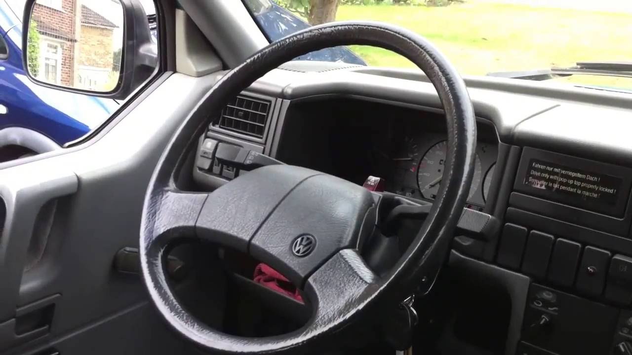 Запуск двигателя Volkswagen Camper Van 1991 года и подробный обзор