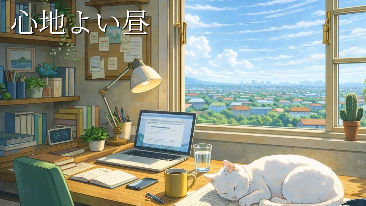 静かに集中出来るピアノBGM｜猫と淡々と作業する15分