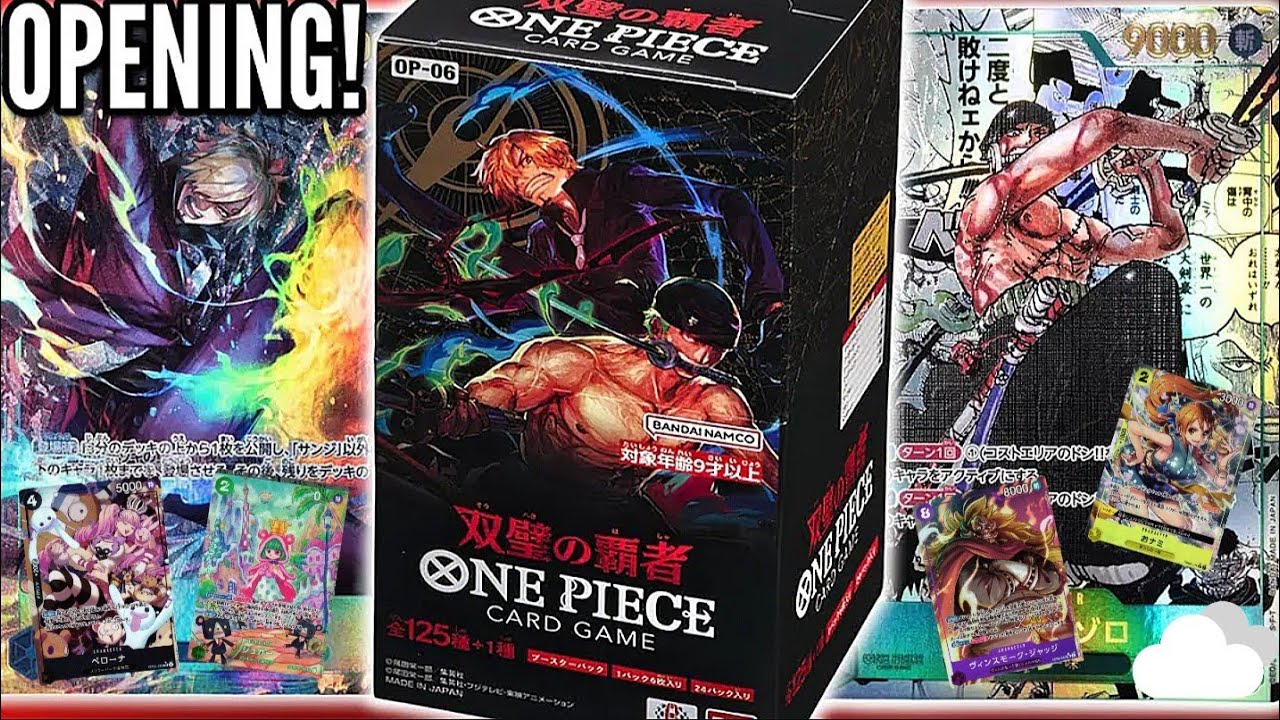 One Piece Wings of the Captain - 4 Booster Box OP-06 Opening !