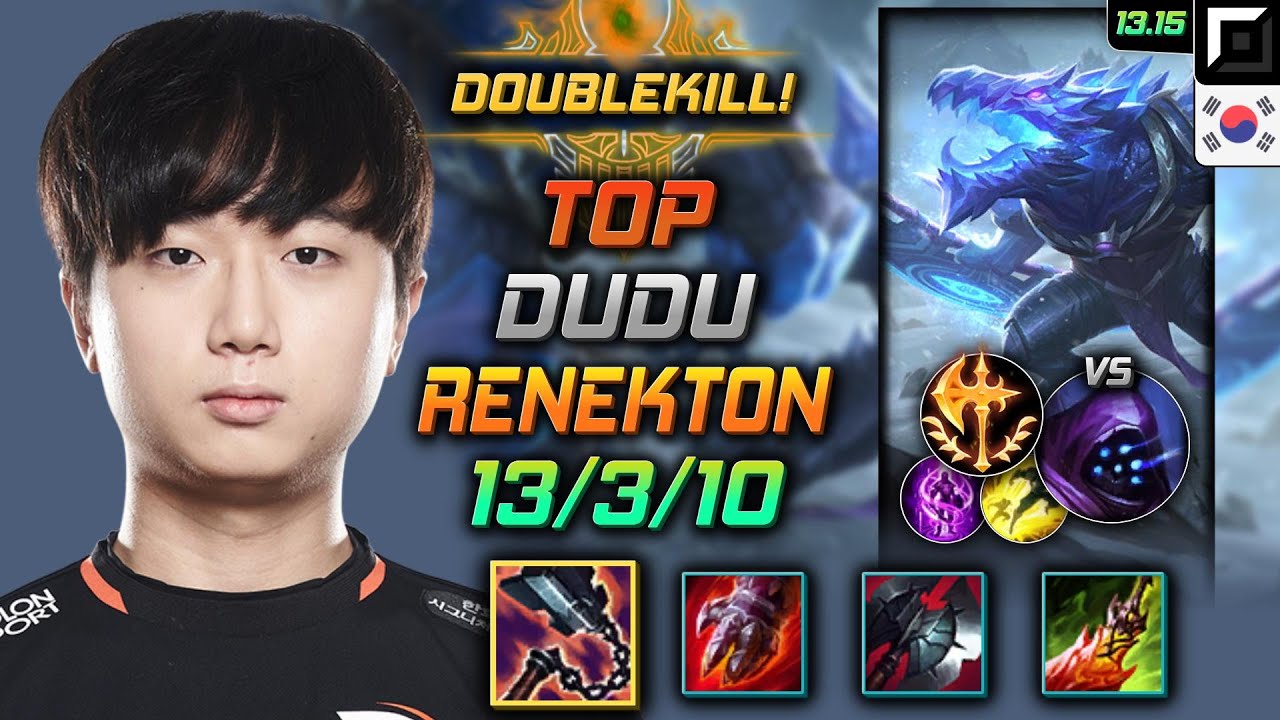 Renekton Top Build DuDu Goredrinker Conqueror - LOL KR Challenger Patch 13.15