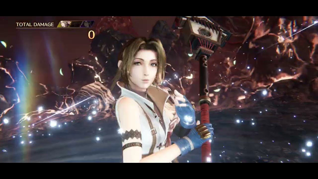FF7 Ever Crisis: Ifrit Ex3 with Tifa, Aerith, Barrett.