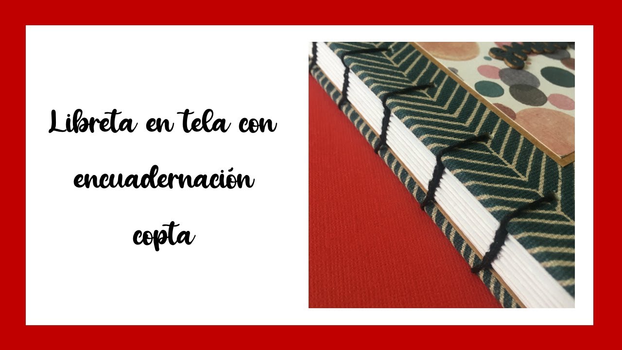 Libreta en tela con encuadernación copta