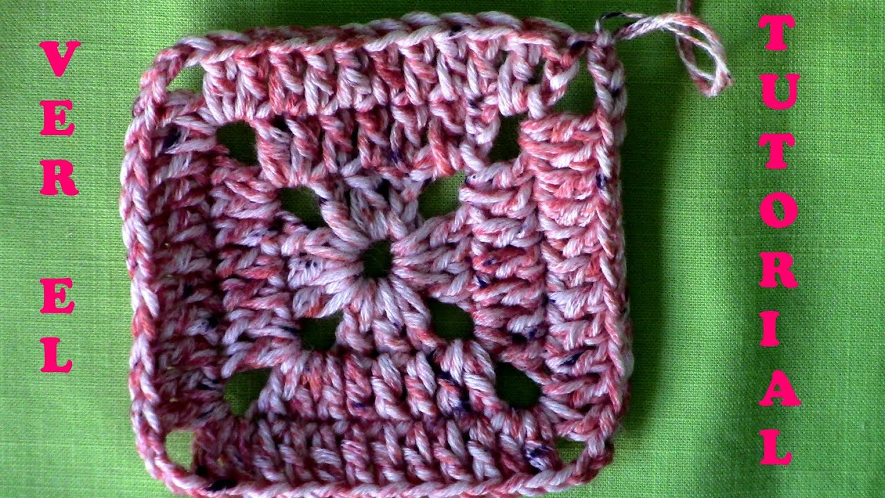 cuadrado de crochet sencillo, tutorial.Trucos para que no se noten los aumentos. Explicación rápida.