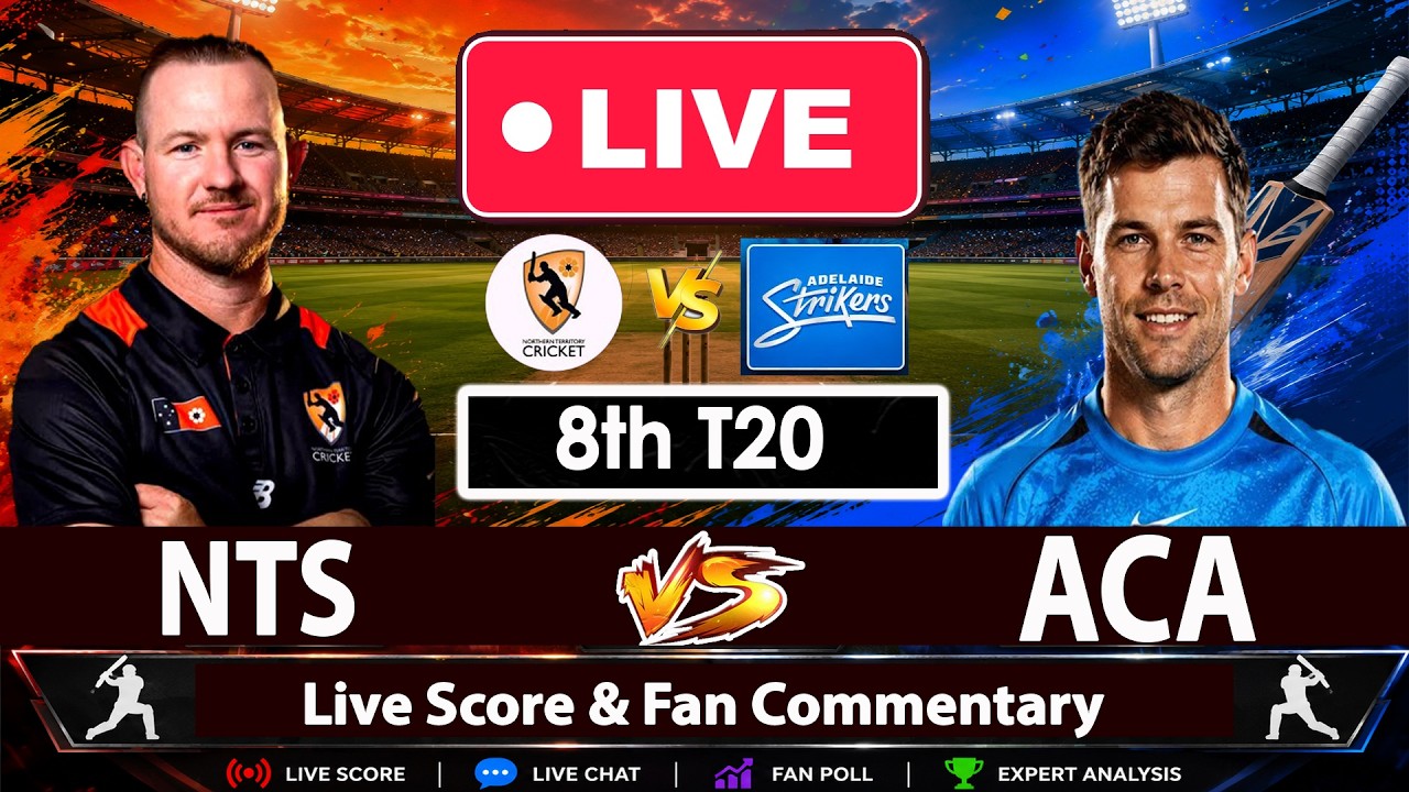 🔴NORTHERN TERRITORY VS ADELAIDE STRIKERS ACADEMY LIVE | NTS vs ASA T20 | Live Score Fan Commentary