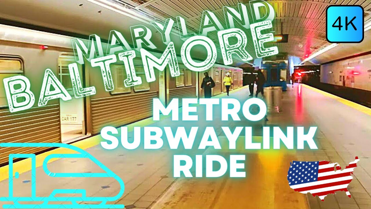 BALTIMORE, MARYLAND, USA 🇺🇸 – METRO SUBWAY LINE – 4K RIDE