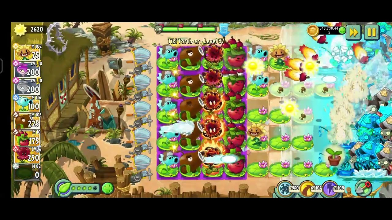 Pvz 2 Tiki Torch-r lvl 87