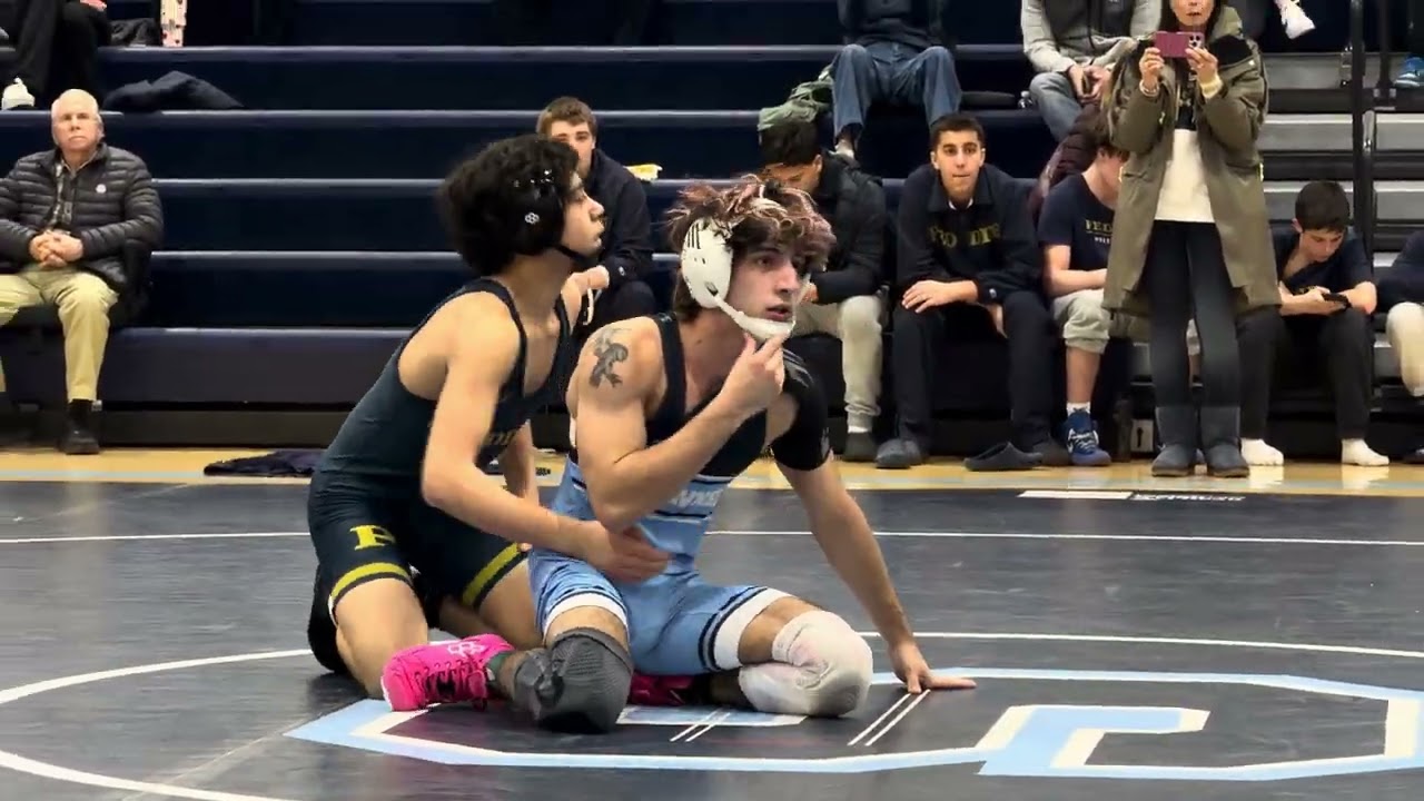 Shawnee Wrestler, Sean V Bradley II Tech’s His Opponent, The Peddie School 25-10 @ Pine Barrens Dual
