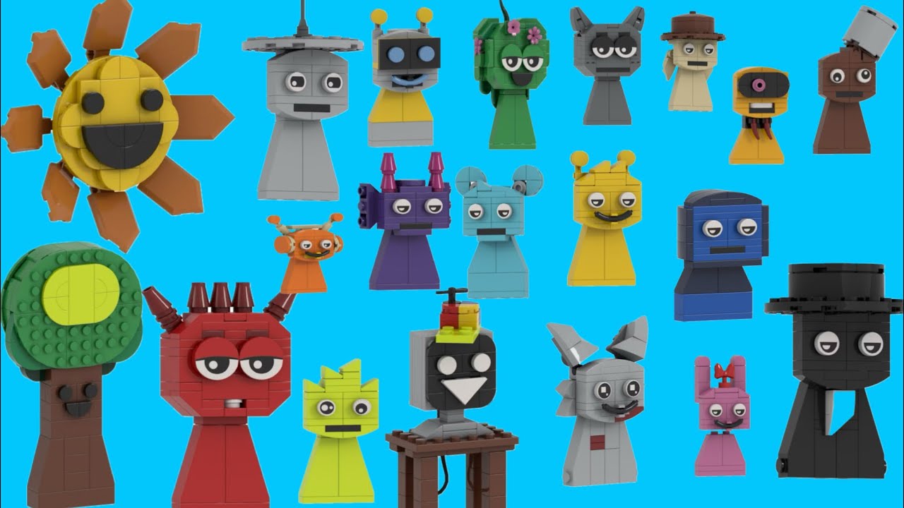 Making Sprunki Lego making Sprunki 20 rhythm box set Unofficial Lego building Satisfying ASMR 節奏音樂盒子