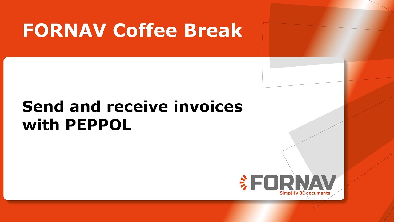 Send and receive invoices with PEPPOL
