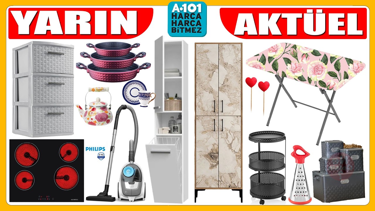 A101 6 MART 2026 | MERMERLİ DOLAP | A101 BANYO VE MUTFAK GEREÇLLERİ | A101 AKTÜEL ÇEYİZLİK