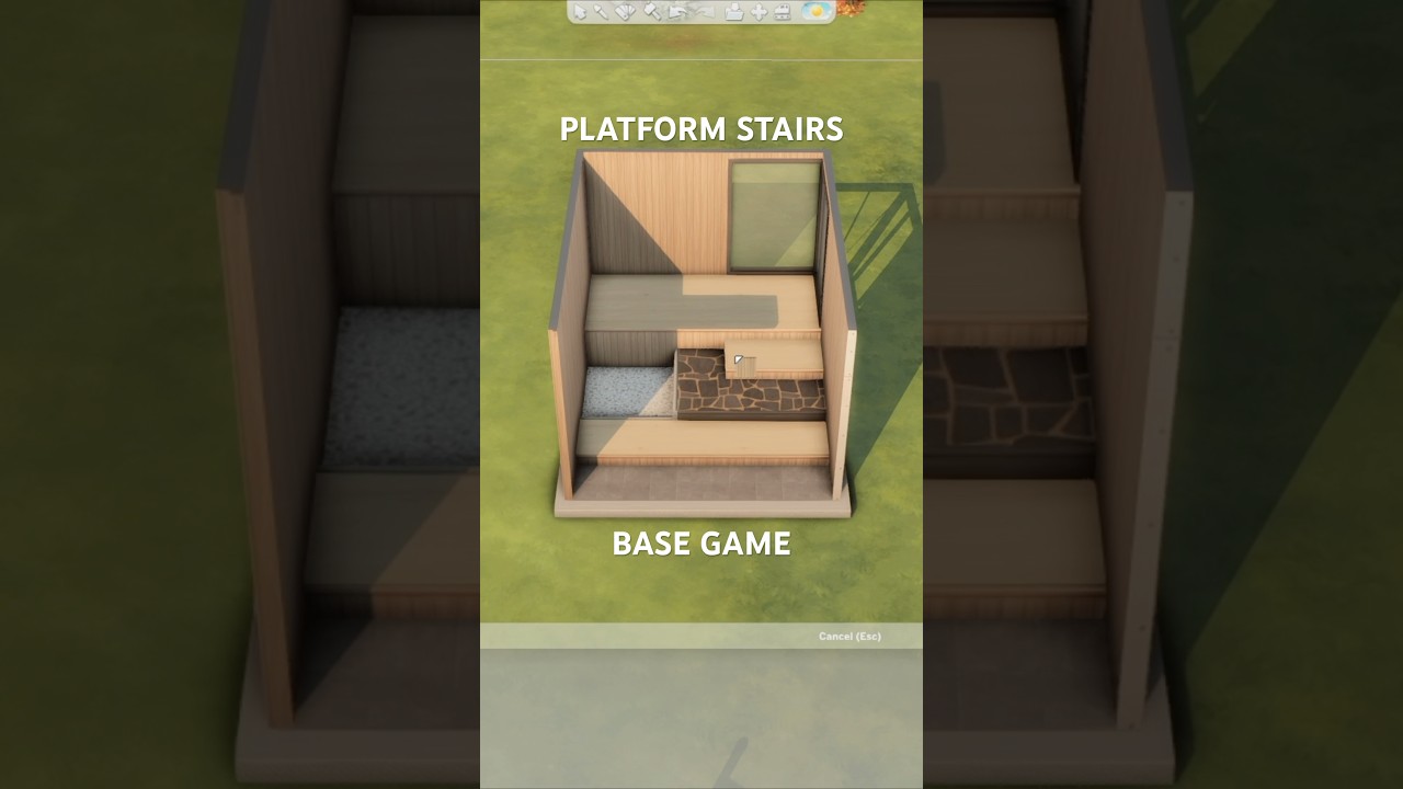 Building base game platform stairs in the Sims 4 No cc #thesims4 #thesims #sims4