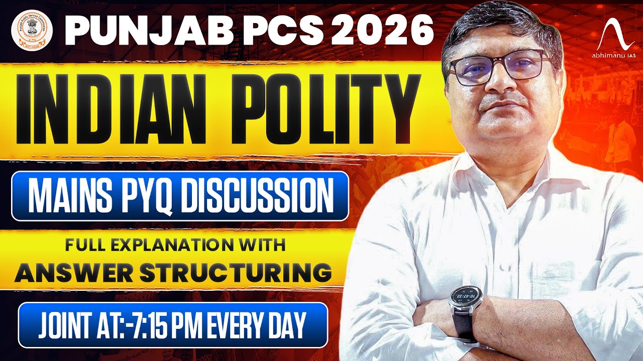 Punjab PCS Mains PYQ Analysis | Indian Polity | Answer Writing Approach | By Bansal Sir