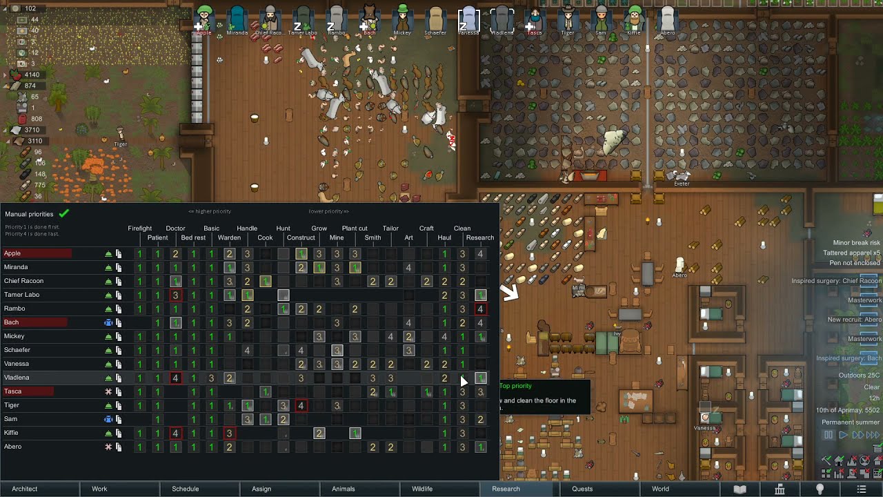 Идеология Rimworld: как эффективно поддерживать чистоту базы в середине игры | *Обновлено* | Учеб...