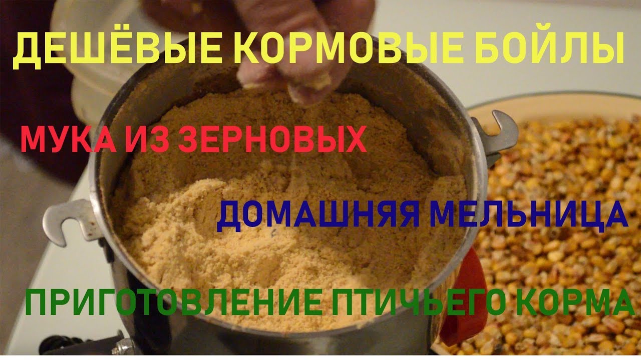 Бойлы своими руками / Приготовление муки из зерновых,домашняя мельница, птичий корм / 1ч