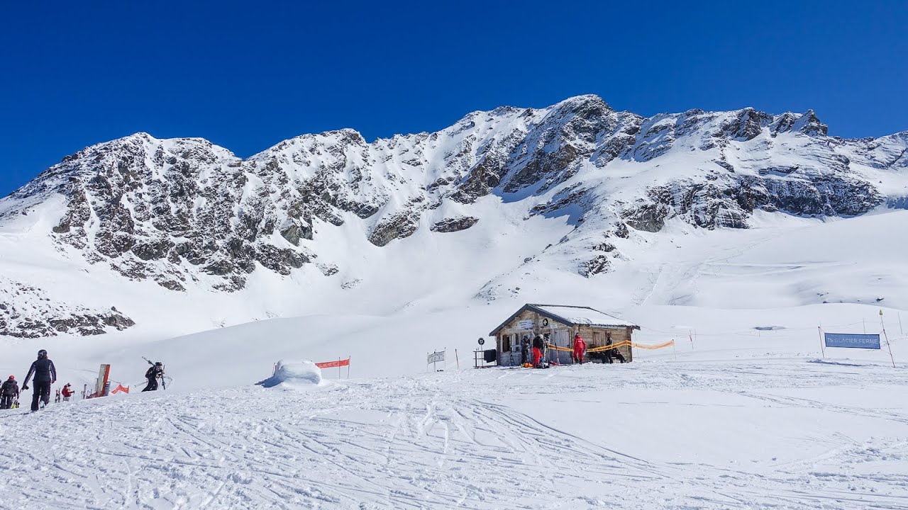 France 2022-04: Skiing Belle Plagne (Glacier - Châlet de Bellecôte)