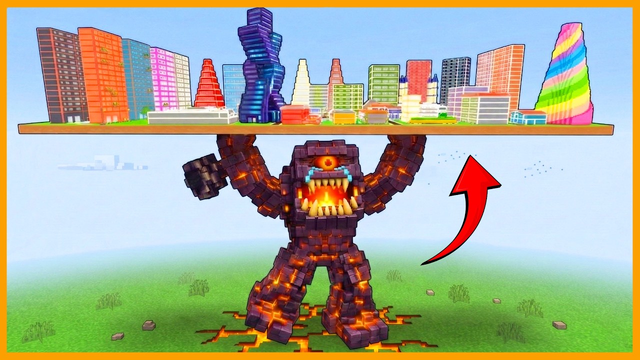 YERALTI CANAVARI ŞEHRİ ELE GEÇİRDİ! 😱 - Minecraft Parodileri